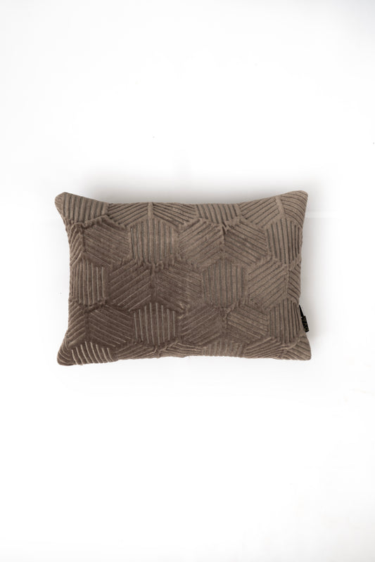 Grey Honeycomb - Cushion Cover