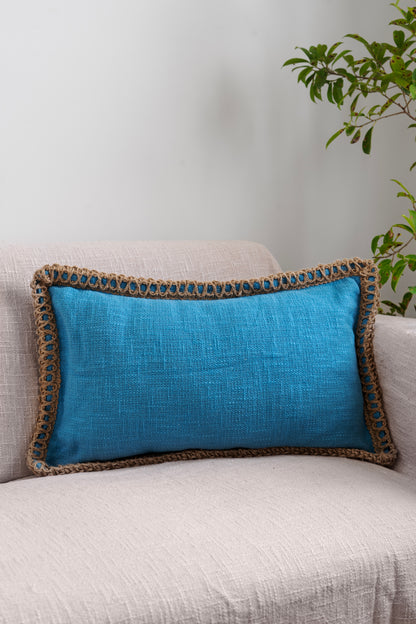 Azure Jute - Cushion Cover