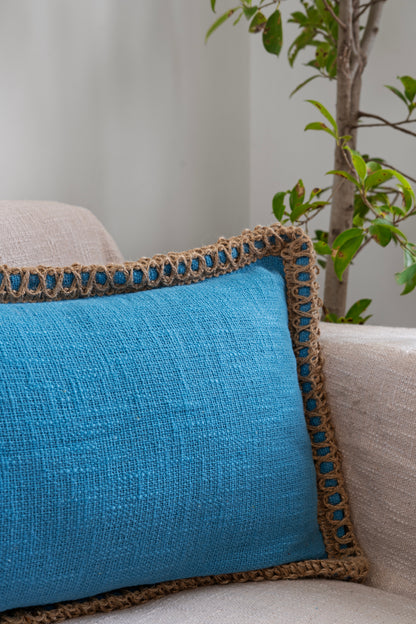 Azure Jute - Cushion Cover