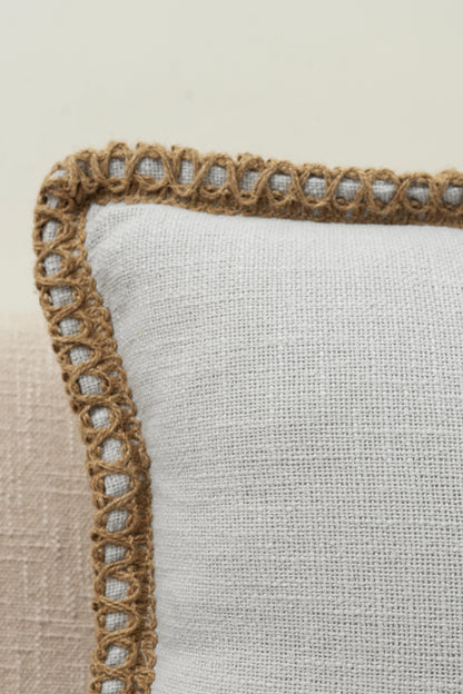 Grey Jute Harmony - Cushion Cover