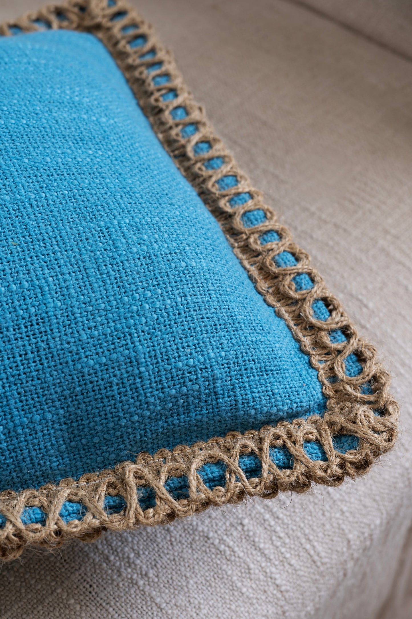 Azure Jute - Cushion Cover