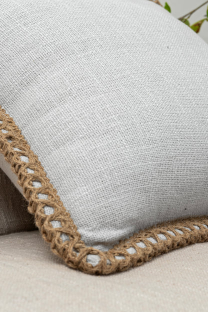 Grey Jute Harmony - Cushion Cover