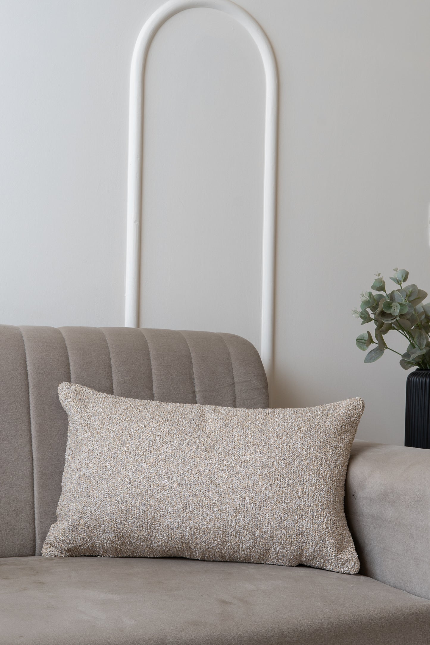 Light Beige Boucle cushion cover boho Scandinavian zen 